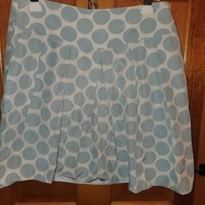 Banana Republic A-Line Skirt - Light Blue and White